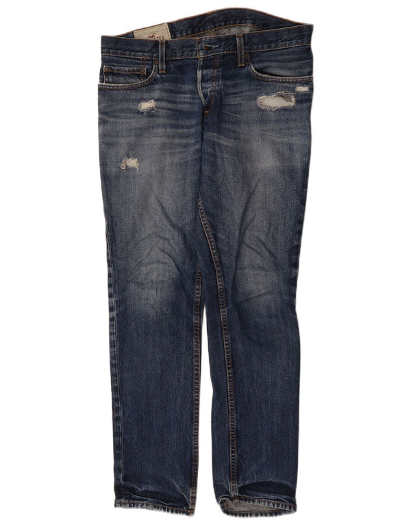 Мужские прямые джинсы Hollister W32 L30, синий хлопок