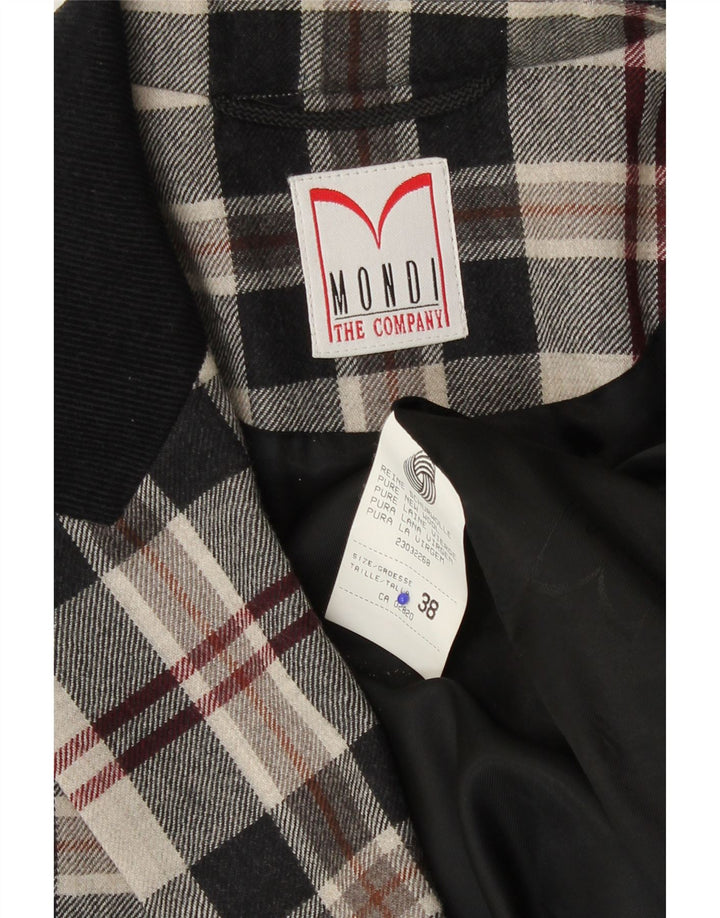 Женский двубортный пиджак Mondi EU 38, средний, бежевый в клетку