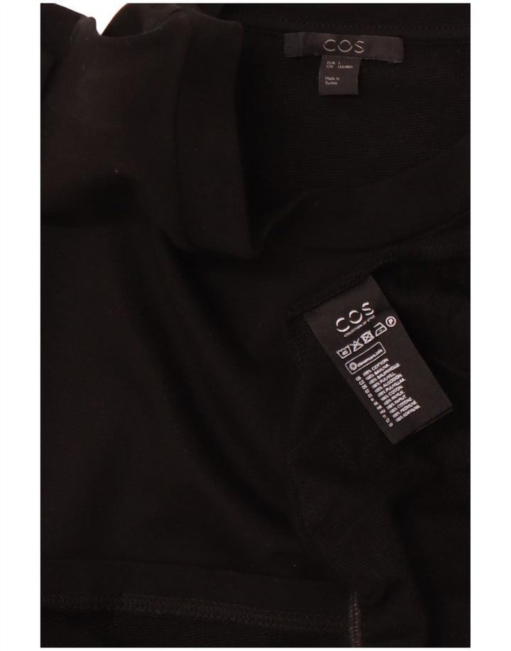 Женская блузка COS Top UK 10, маленькая, черный, хлопок