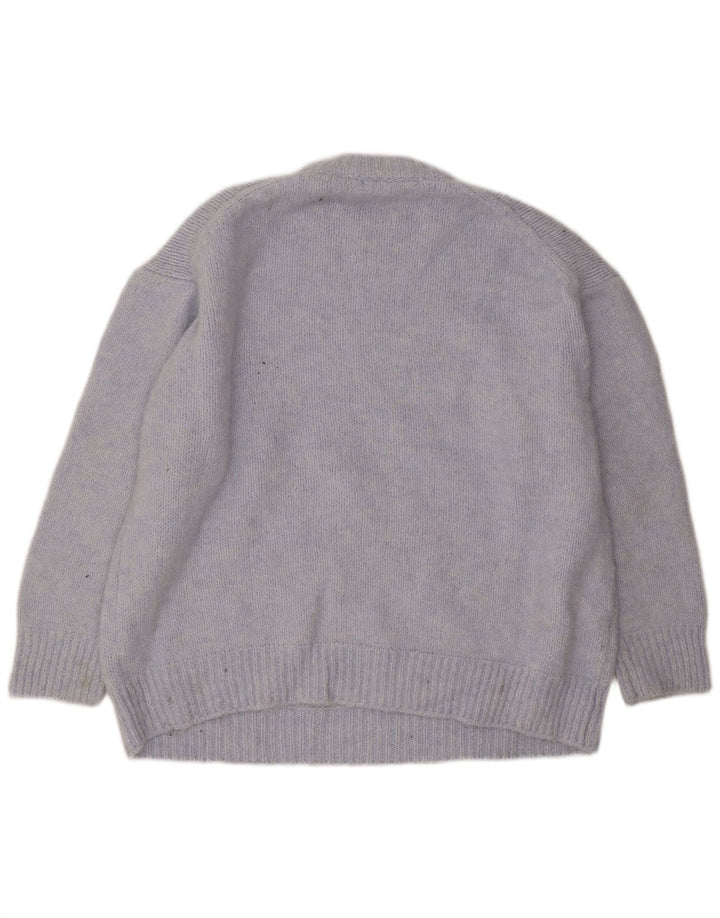 Женский свободный джемпер с круглым вырезом Zara UK 18 XL, синий полиэстер
