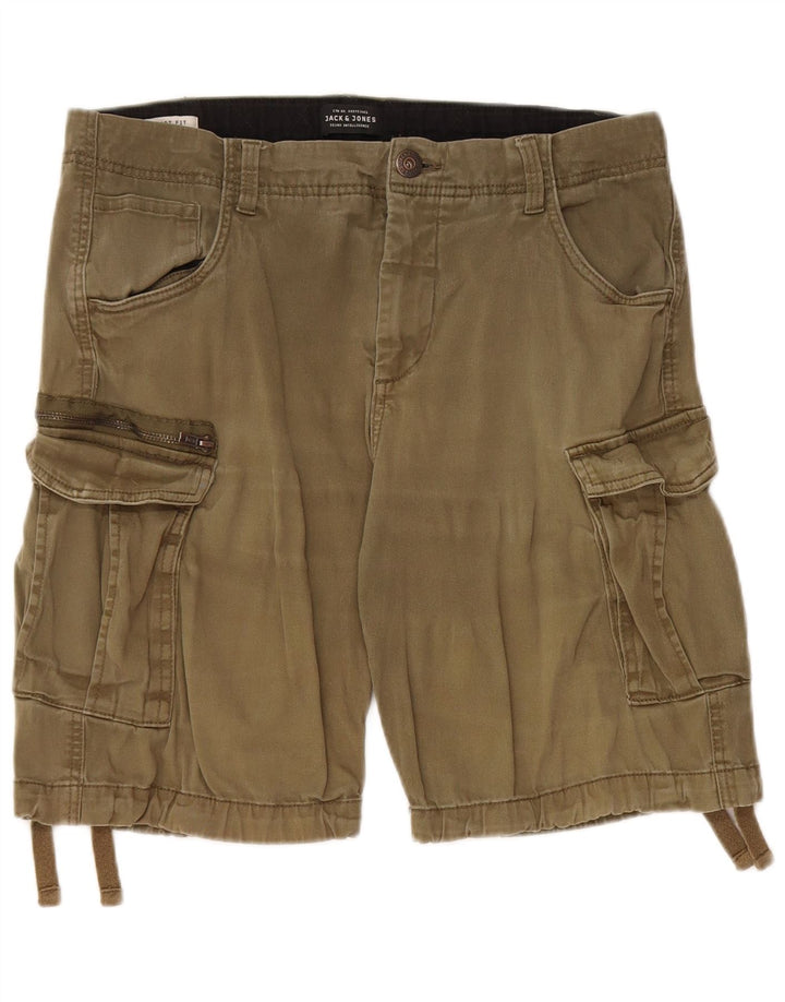 Мужские шорты карго Jack & Jones, большие, W34, хаки, хлопок