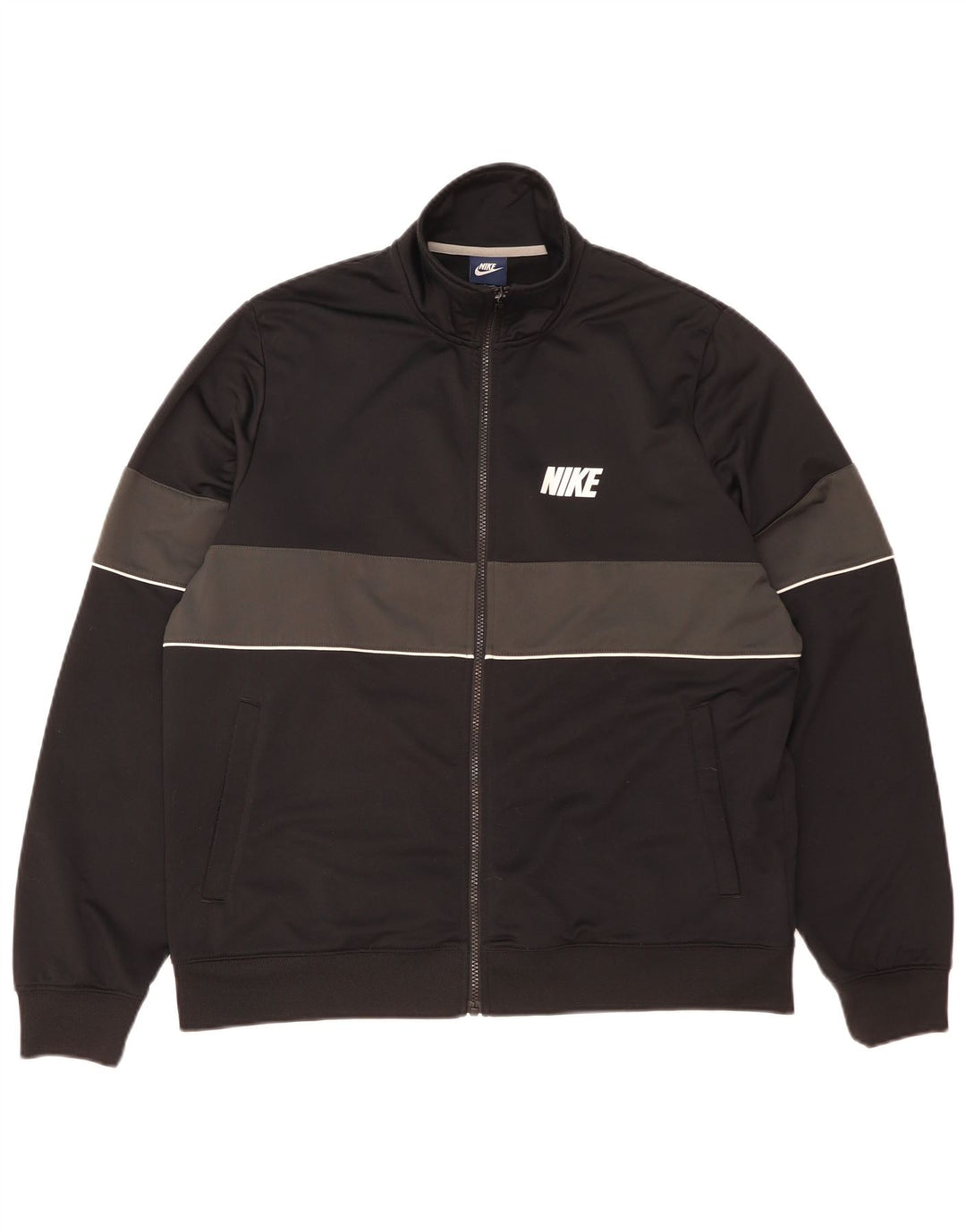 Мужская спортивная куртка Nike XL, черный полиэстер с цветными блоками