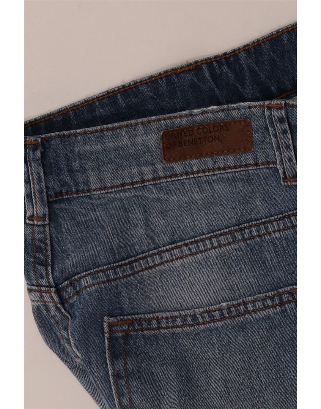 Женские джинсовые шорты Benetton W30 средние синие