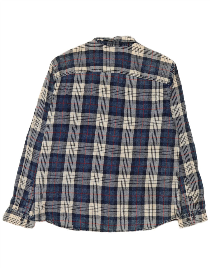 Мужская фланелевая рубашка JACK & JONES 2XL, синяя клетка, хлопок
