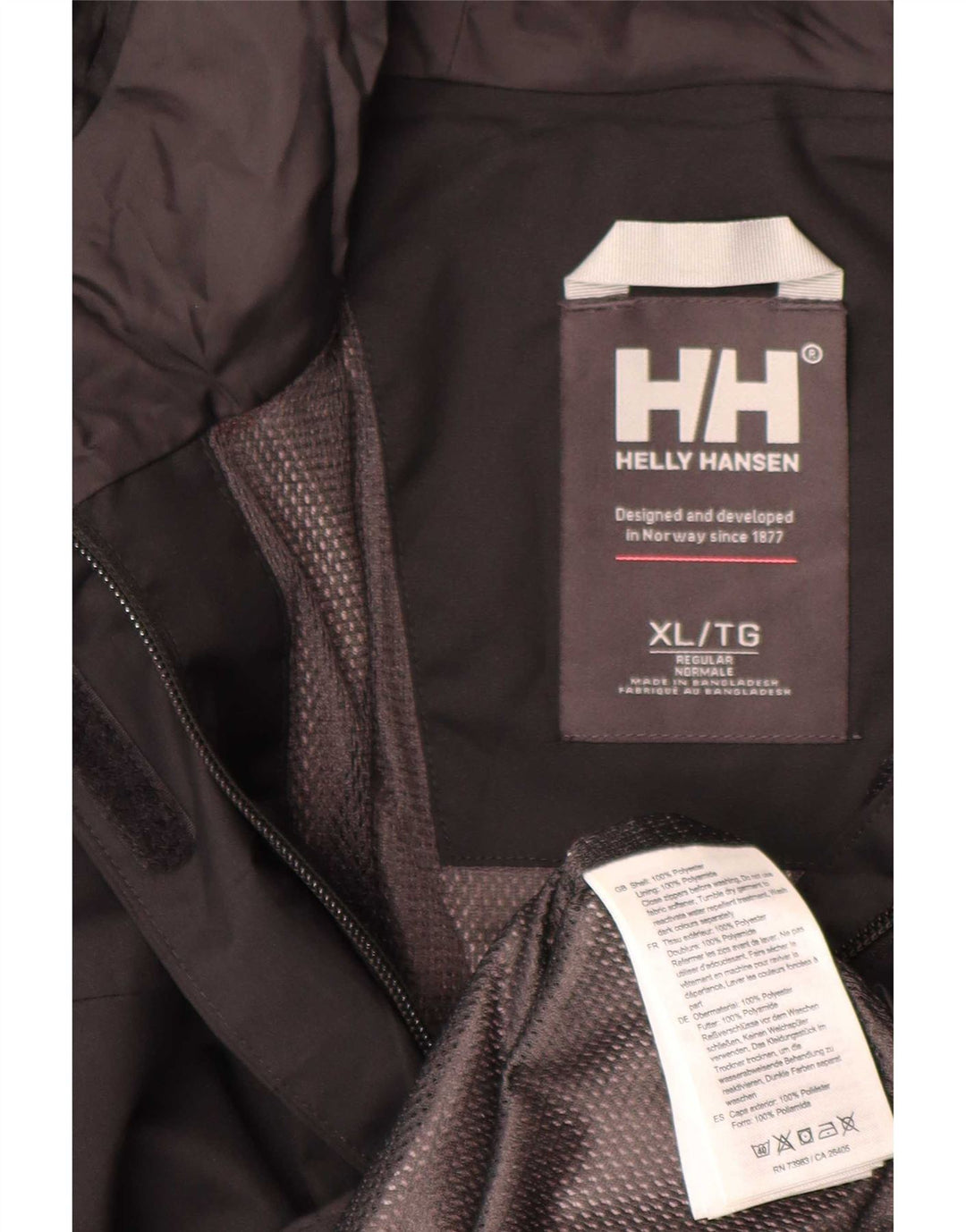 Женская дождевик с капюшоном Helly Hansen UK 18 XL, черный полиэстер