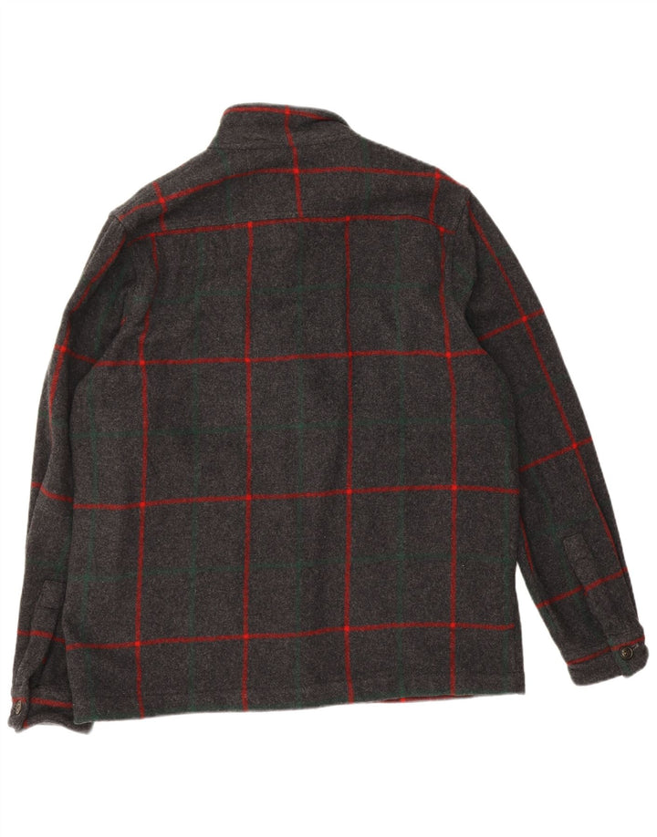 Мужская куртка-бомбер Woolrich UK 40, большая серая клетка в клетку