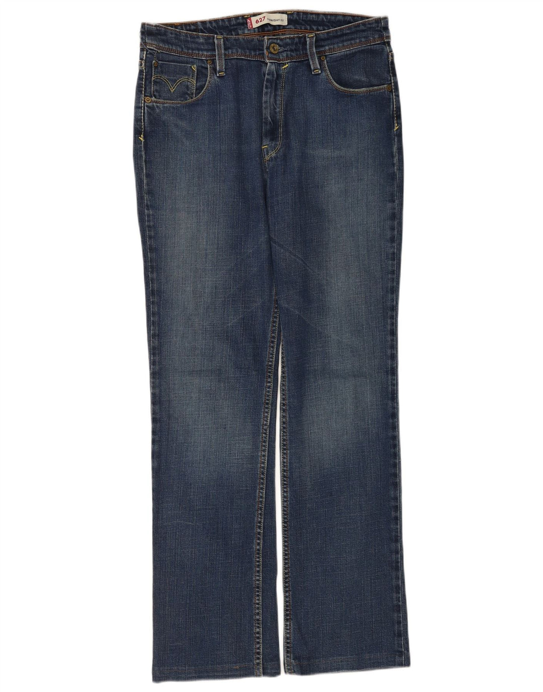 Женские прямые джинсы Levi's 627 W32 L30 синие, хлопок