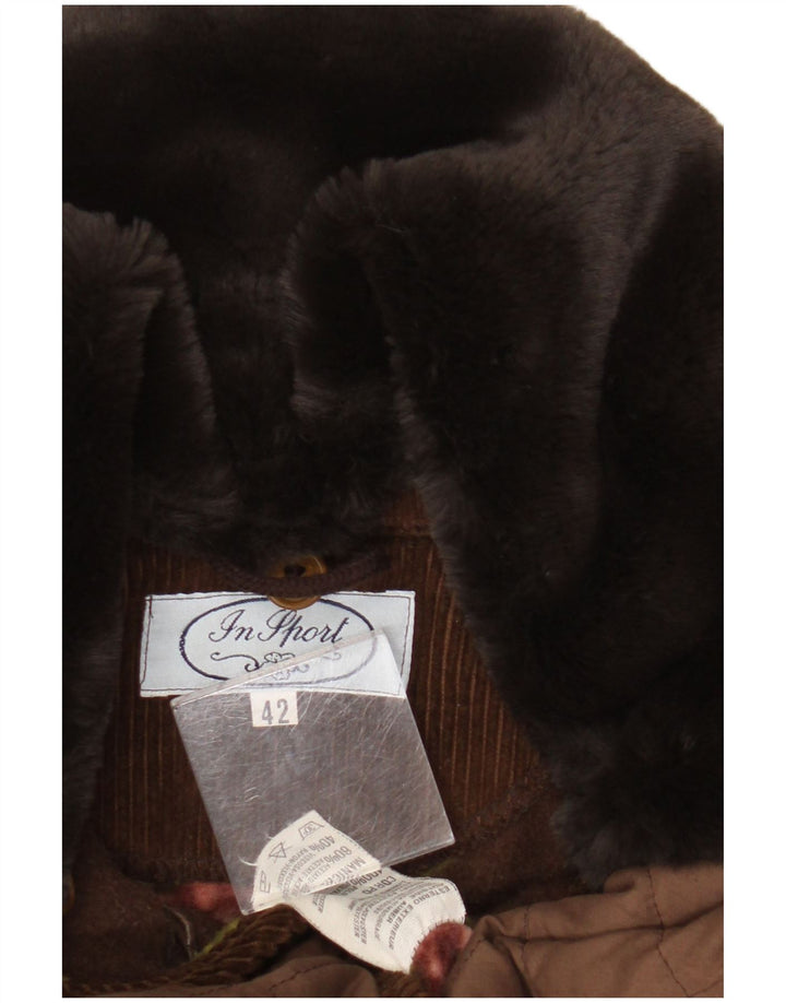 Винтажная женская стеганая куртка IT 42 Средне-коричневый полиэстер