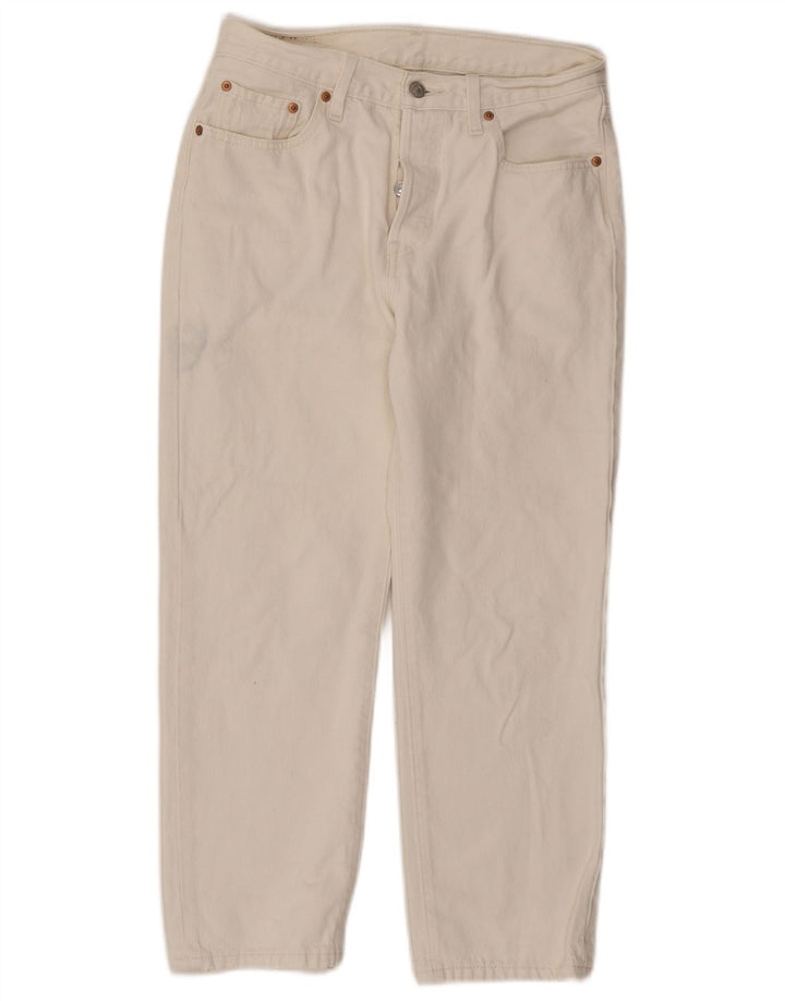 Женские зауженные джинсы Levi's W28 L26, белый хлопок