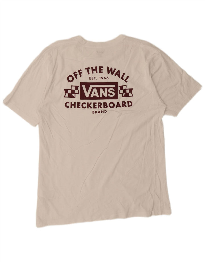 Мужская футболка с рисунком Vans, большой белый хлопок