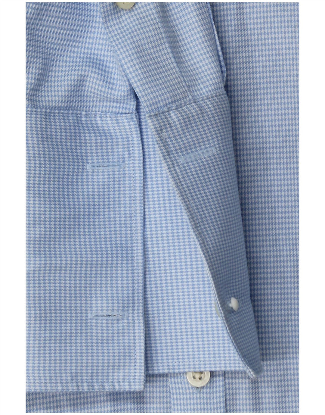 Мужская формальная рубашка приталенного кроя Moss 1851, размер 38 15, средний синий с узором «гусиные лапки»