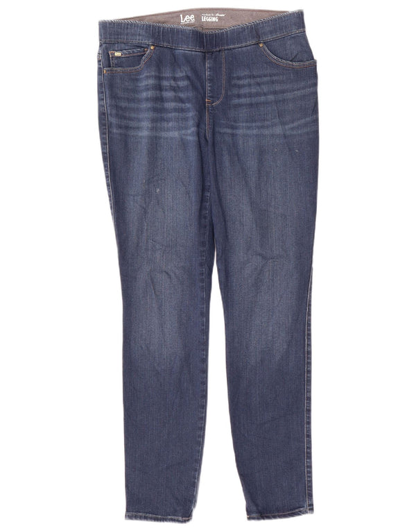 Женские леггинсы скинни LEE Modern Fit, США 12, большие W32 L29, синий вискоза