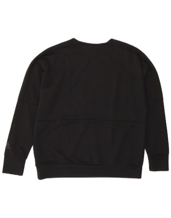 Женский свитшот ADIDAS UK 12/14, средний черный, цветные блоки