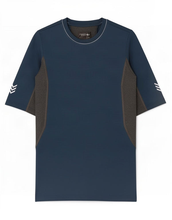 Мужская футболка с рисунком Lacoste, размер 4, средний, темно-синий, цветной блок