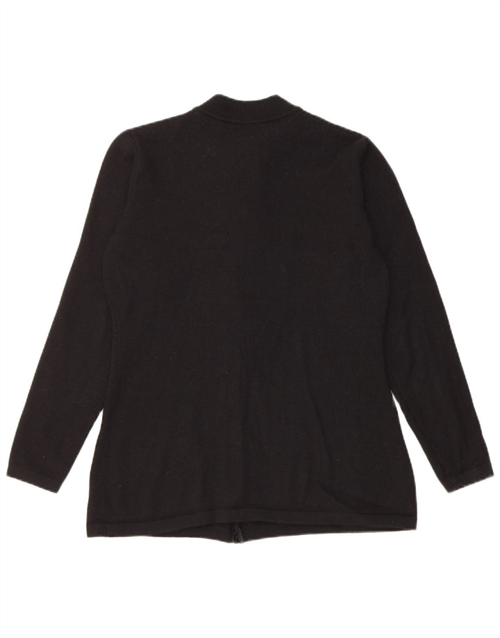 Женский кардиган SISLEY UK 12, средний черный шерстяной свитер