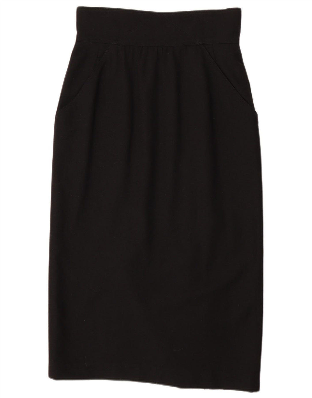 Женская юбка-миди Fendi с высокой талией IT 44 Medium W28 Черная шерсть