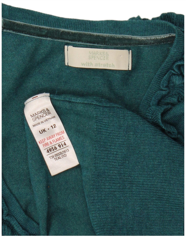 Женский укороченный кардиган Marks & Spencer UK 12, средний зеленый