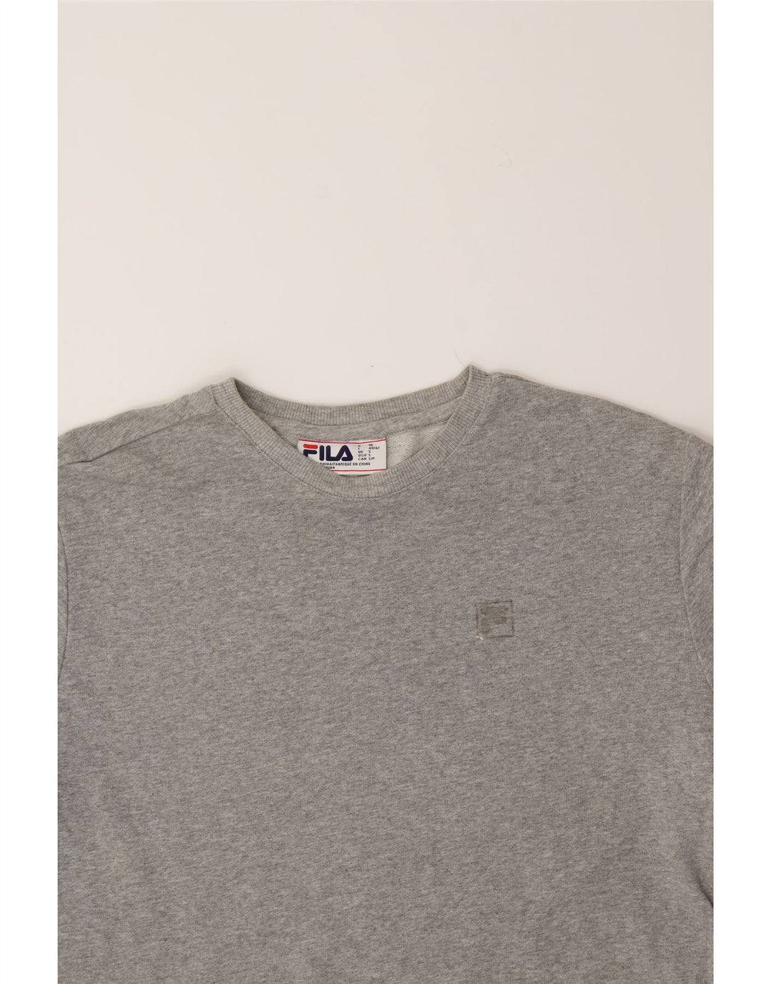 FILA Mens Sweatshirt Jumper Small Grey Cotton Vintage Fila and Second-Hand Fila from Messina Hembry 