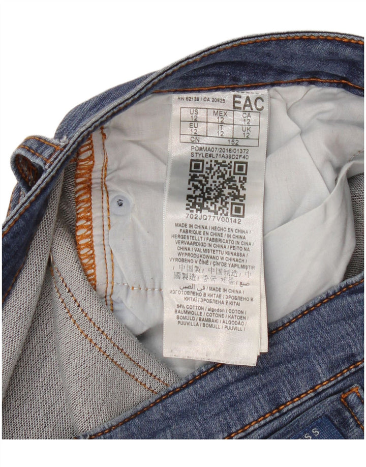 Женские узкие джинсы Guess UK 12, средние W30 L28, синие, хлопок