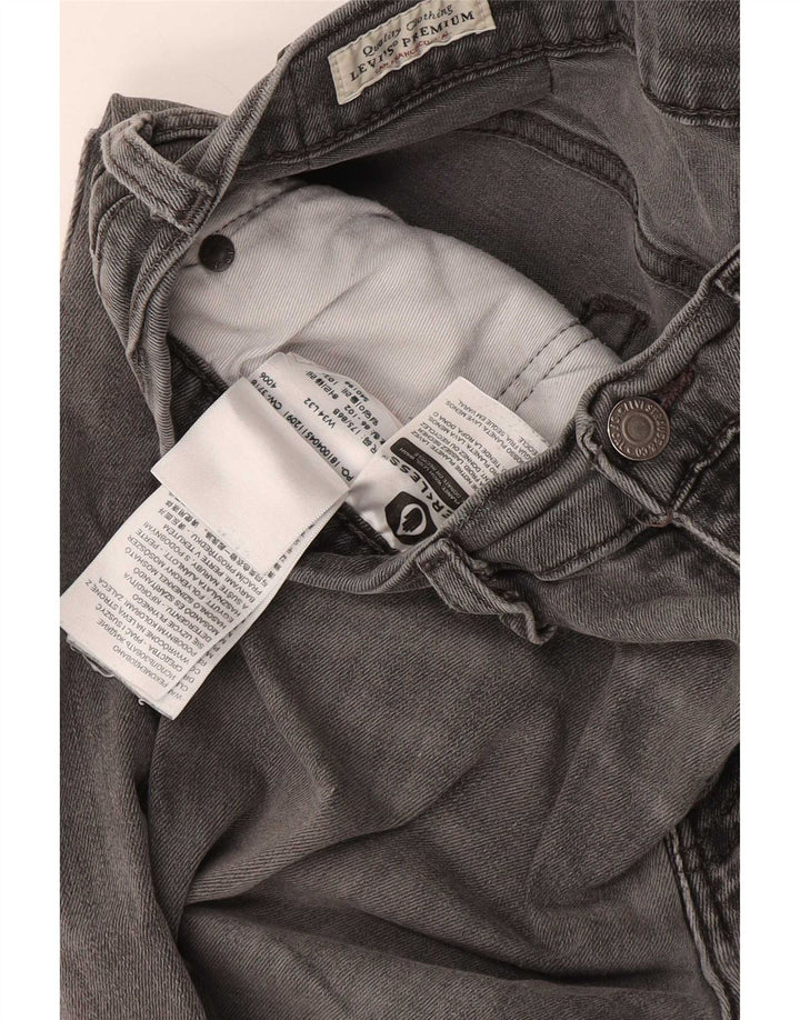 Мужские узкие джинсы Levi's W34 L32 Серые хлопковые