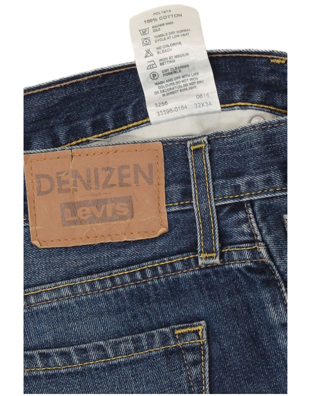 Мужские прямые джинсы Levi's W32 L30 синие, хлопок