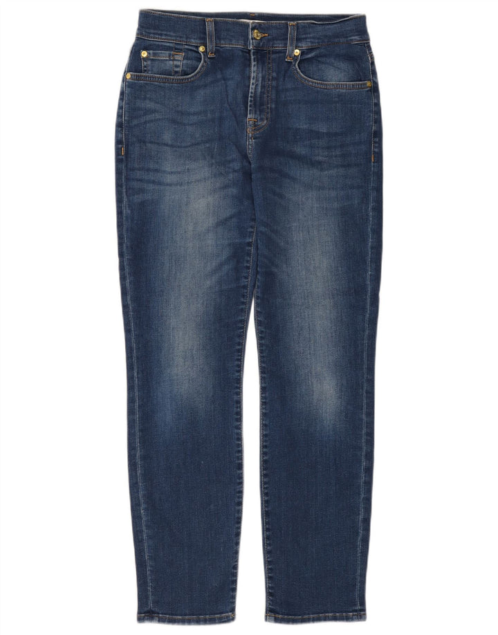 Женские узкие джинсы 7 FOR ALL MANKIND W26 L28, синий хлопок