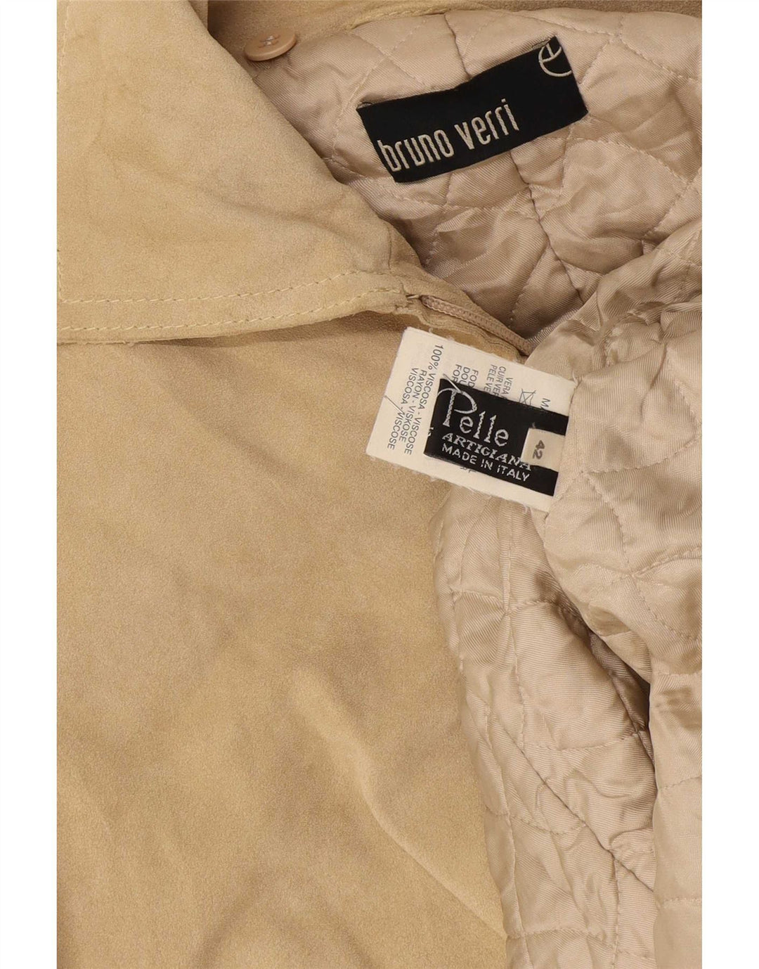Куртка женская замшевая Bruno Verri IT 42 Medium Beige Leather