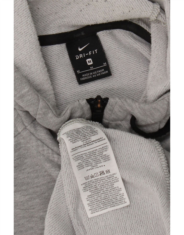 NIKE Mens Dri Fit Zip Hoodie Sweater Medium Grey Polyester Vintage Nike and Second-Hand Nike from Messina Hembry 