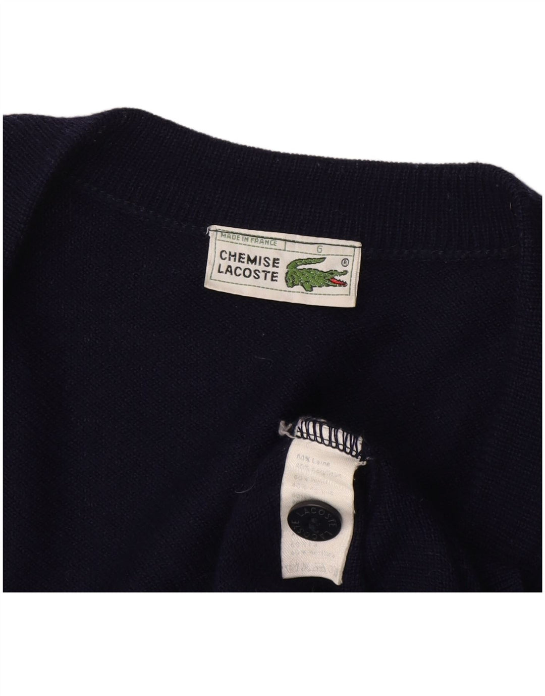 Мужской кардиган Lacoste, размер 6 XL, темно-синий, шерсть