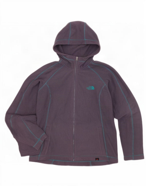 Женская флисовая куртка с капюшоном The North Face UK 14, средний фиолетовый полиэстер