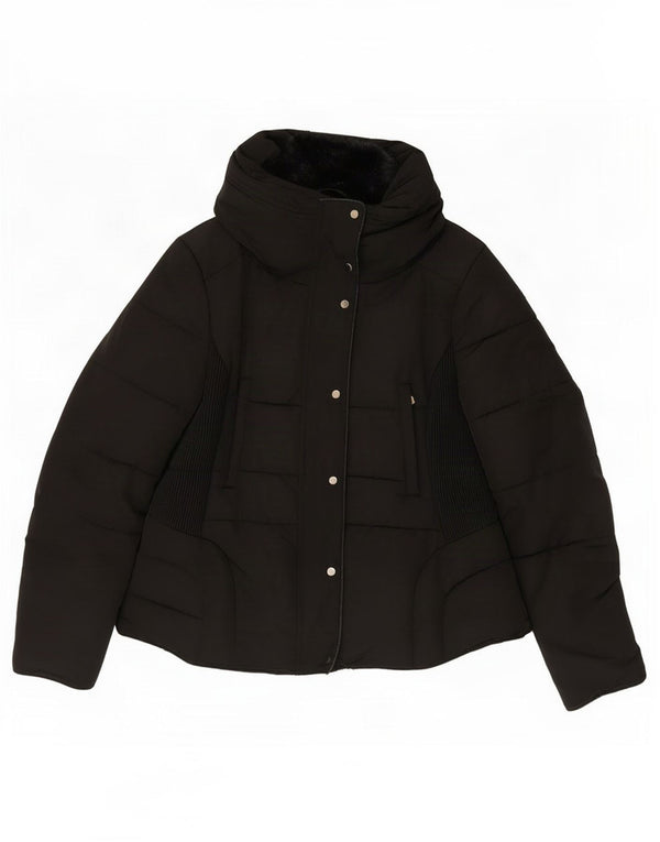 Женская стеганая куртка Zara UK 18 XL, черный полиэстер