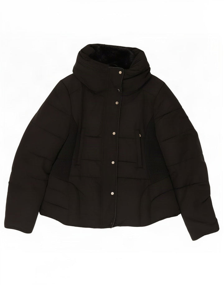 Женская стеганая куртка Zara UK 18 XL, черный полиэстер