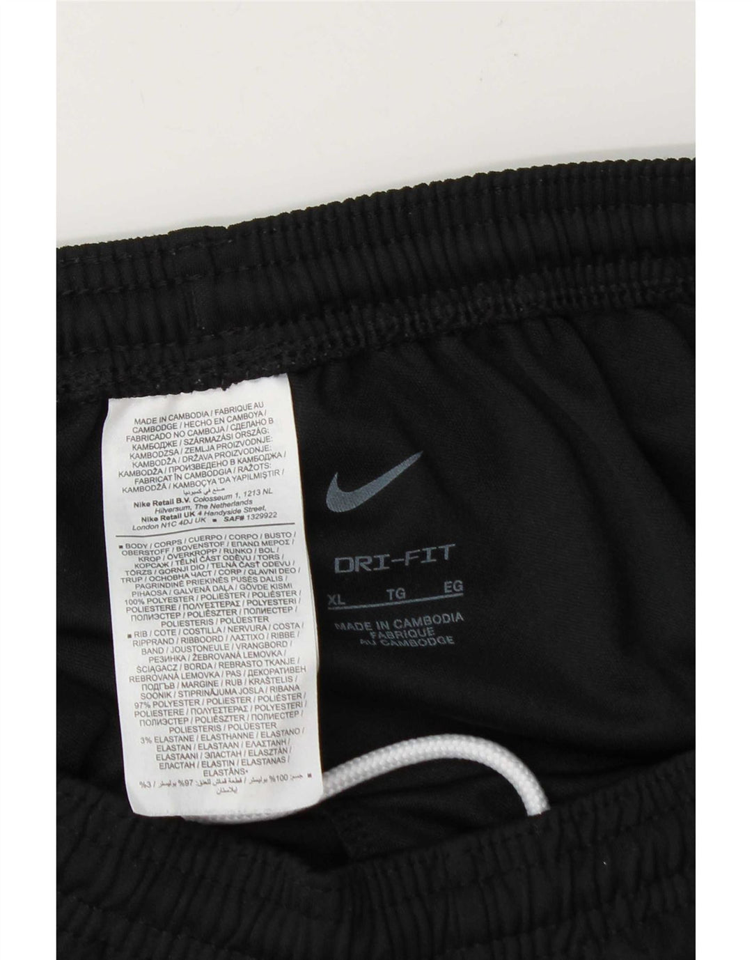 Мужские спортивные брюки Nike Dri Fit XL, черный полиэстер