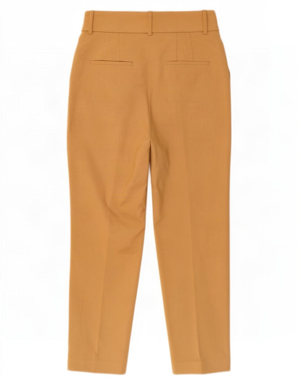 Женские зауженные брюки-чиносы с высокой талией Zara, маленькие W27 L27, бежевые