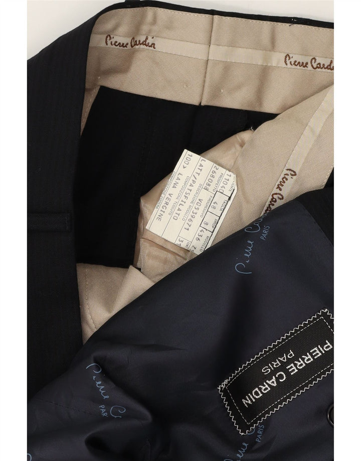 Мужской костюм-двойка Pierre Cardin IT 48 Medium W32 L32 Черный в тонкую полоску