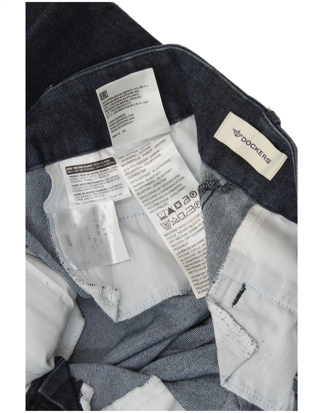 DOCKERS Женские прямые джинсы W31 L32 Темно-синие, хлопок