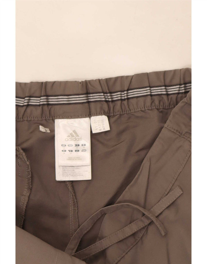 Женские шорты-бермуды Adidas UK 12 Medium W30 Серые хлопковые