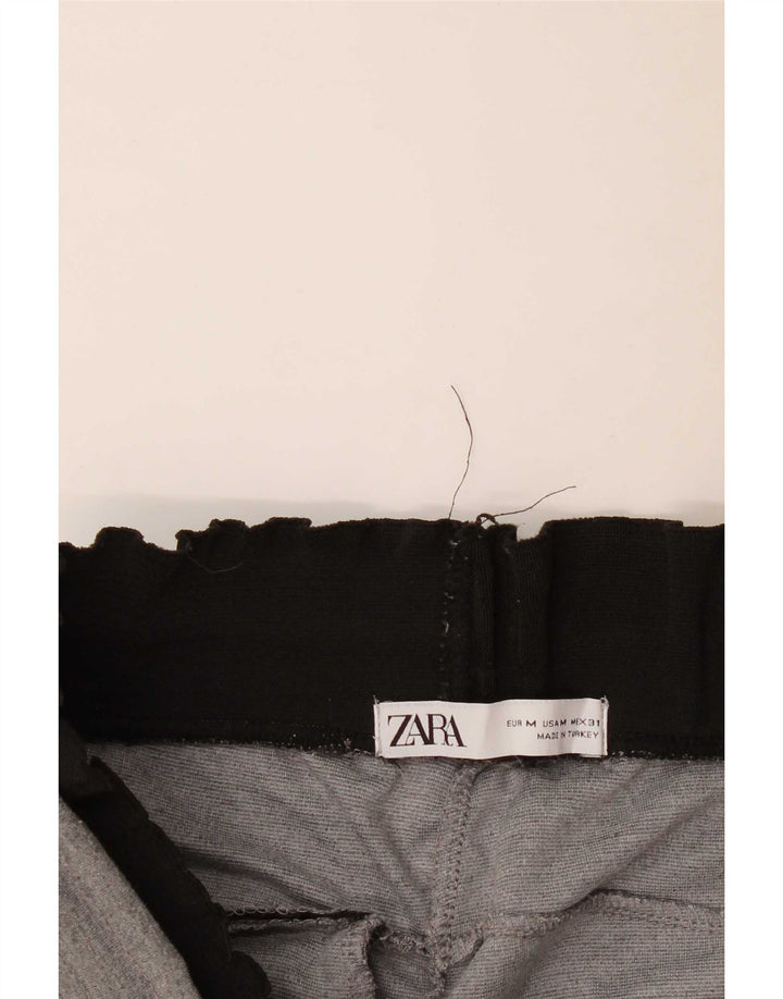 Мужские укороченные спортивные брюки Zara среднего серого цвета с цветными блоками