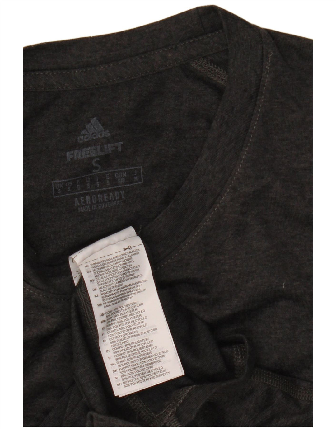 Мужская футболка Adidas Aeroready с рисунком, маленький серый полиэстер