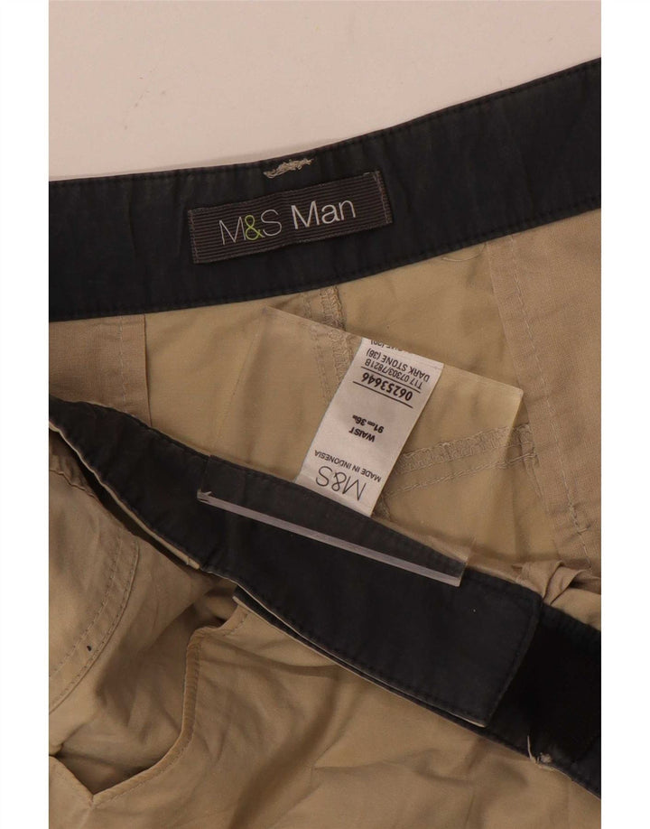Мужские шорты карго Marks & Spencer W36, большие, бежевые, хлопок