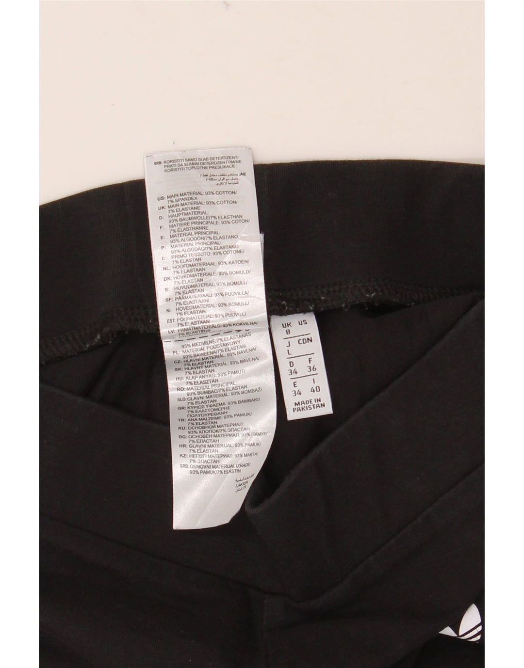 Женские леггинсы ADIDAS UK 8, маленькие, черные, хлопковые