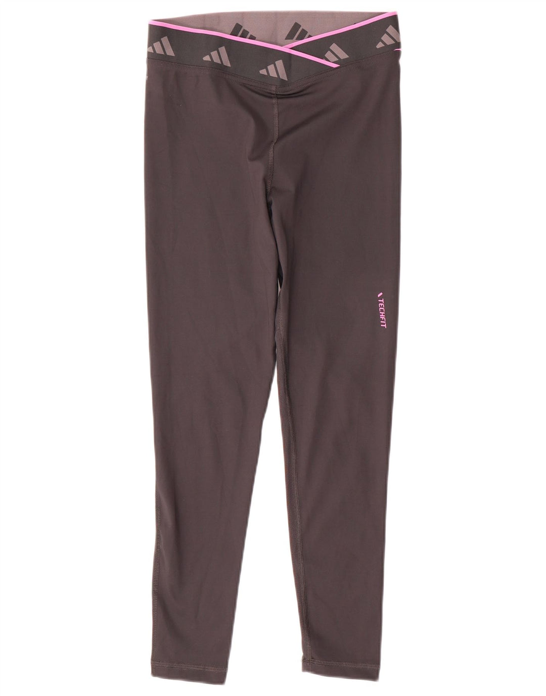 Женские леггинсы Adidas Aeroready с рисунком, Великобритания, 8/10, маленький серый полиэстер
