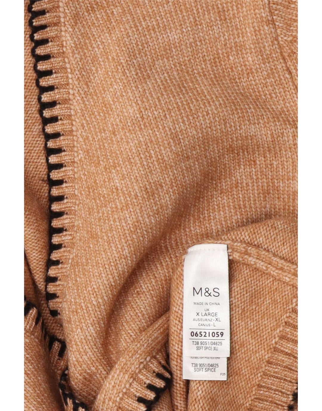 Женский свободный кардиган Marks & Spencer UK 18 XL Коричневый в крапинку