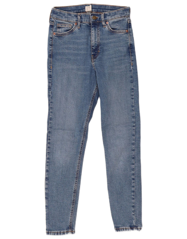 Женские джинсы скинни Topshop UK 8, маленькие W26 L25, синие, хлопок