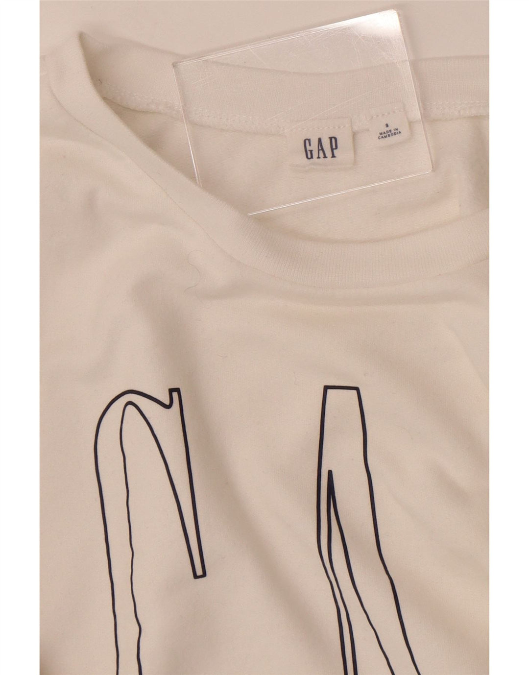 Женский джемпер оверсайз с рисунком Gap UK 10, маленький белый