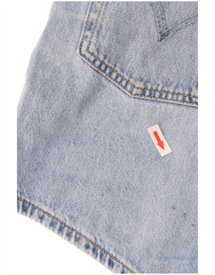 Женские джинсовые шорты Levi's W28, хлопковые, среднего синего цвета