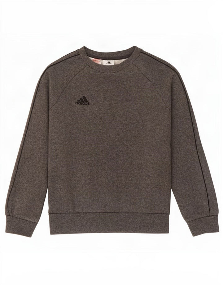Свитшот Adidas для мальчиков 9-10 лет, серый хлопок