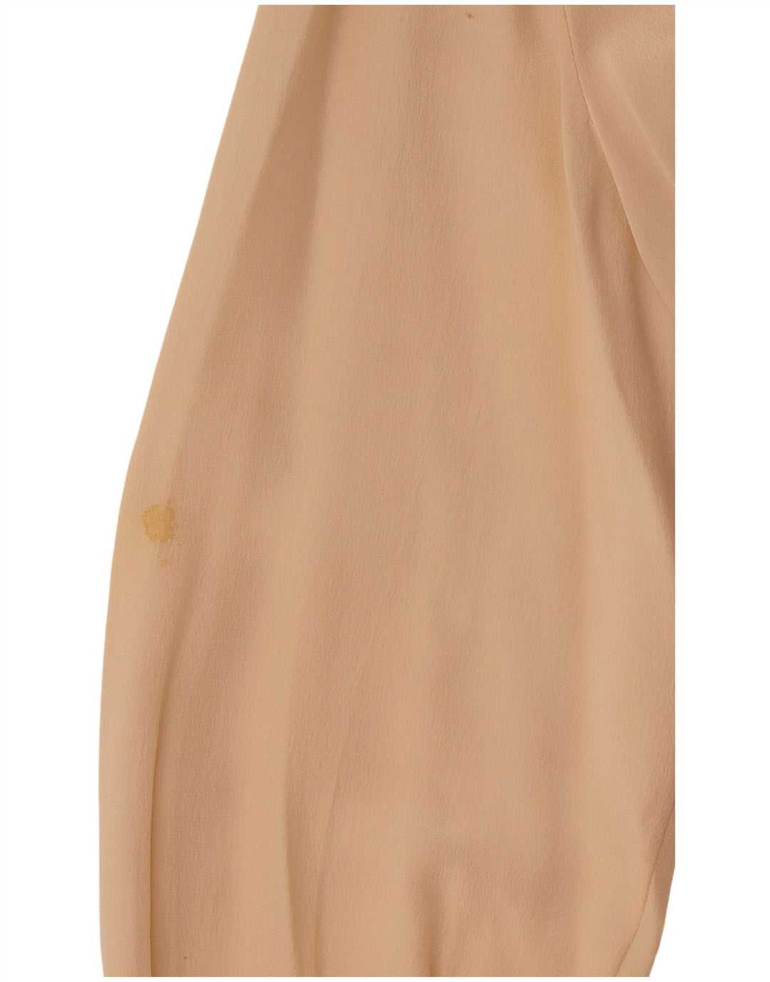 ВИНТАЖНАЯ женская блузка-рубашка с длинным рукавом EU 36, маленькая, бежевый, шелковый цветочек