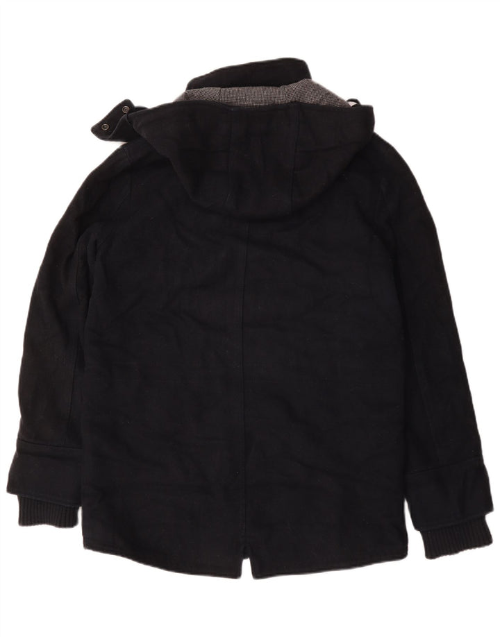 Мужская парка Superdry с капюшоном UK 36, маленькая, темно-синяя, шерсть