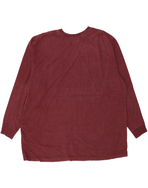 Мужской топ свободного кроя Carhartt с длинным рукавом 3XL, бордовый хлопок